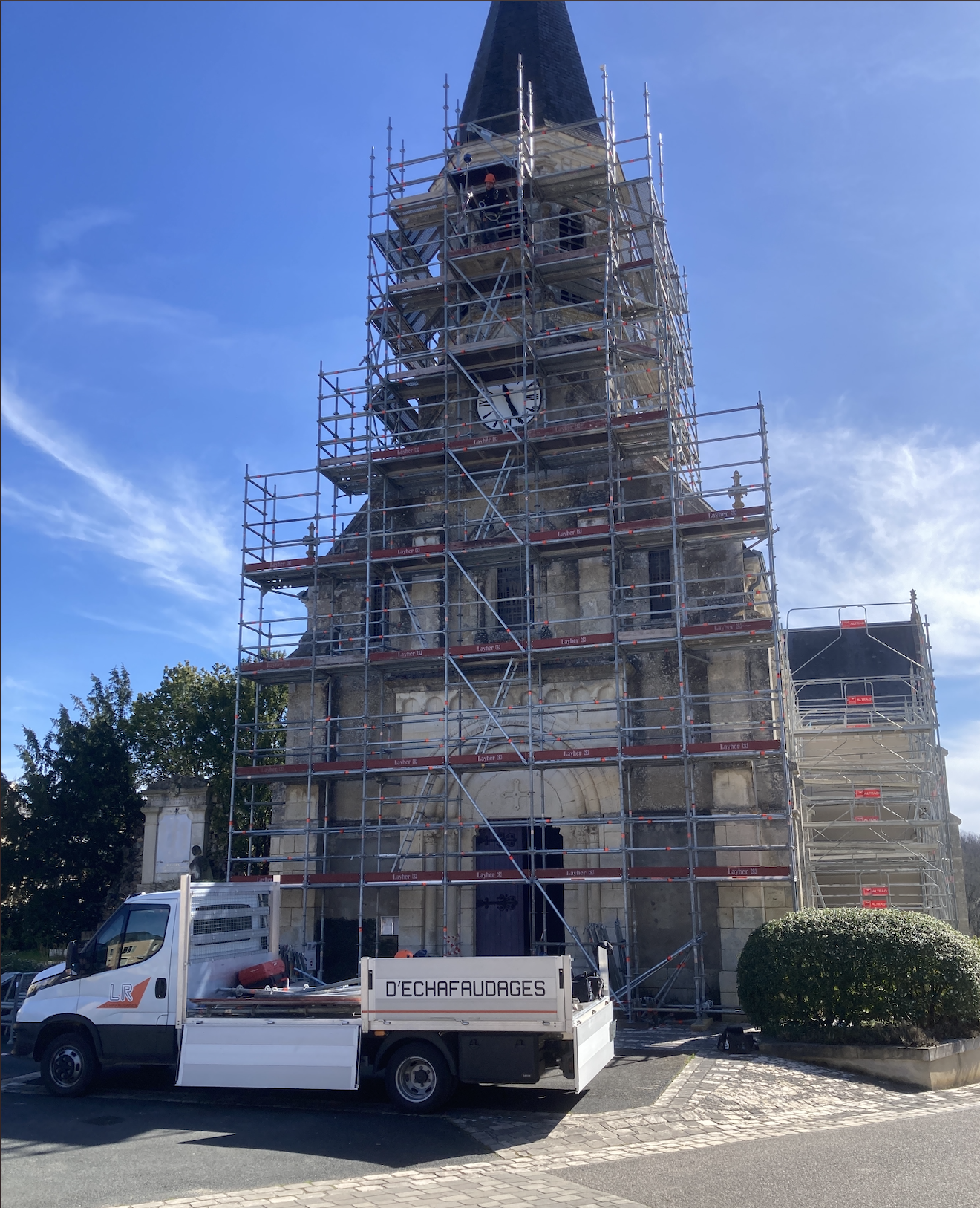 Échafaudage église