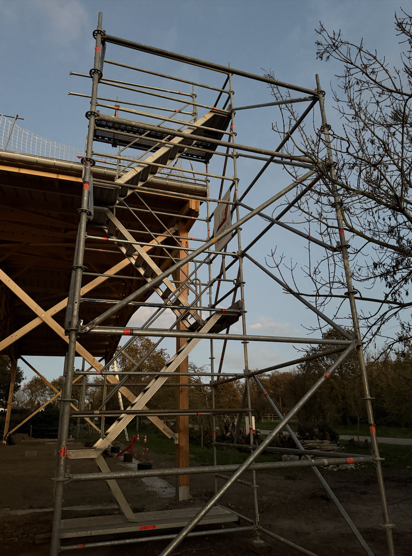 Escalier de chantier